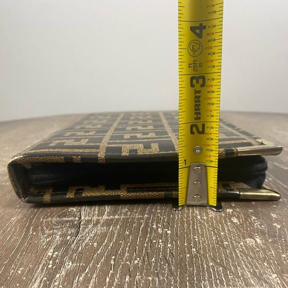 Vintage 90s FENDI Address Book w/ Notepad - Zip Closure - Picture 6 of 13